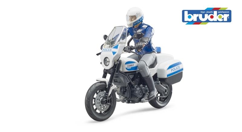 Bruder 62731 Policista + Policejní motocykl Ducati Scrambler - 