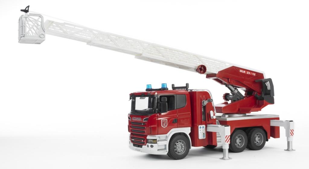 Bruder 3590 Scania požární žebřík - novinka 2012 hasič 