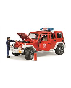 Bruder 2528 Jeep Wrangler Rubicon hasičský s figurkou a příslušenstvím novinka